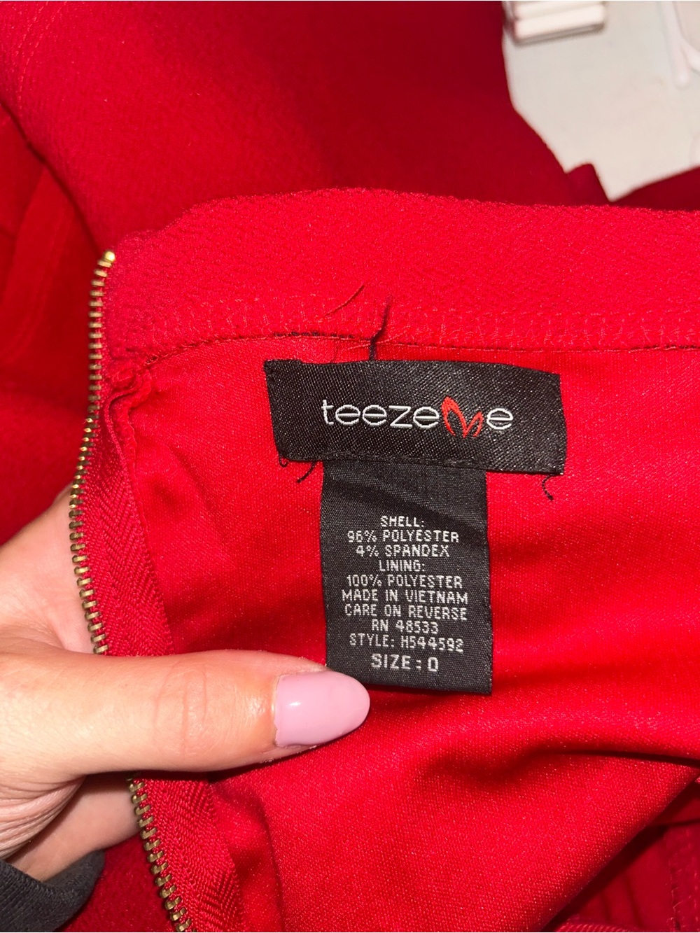 Teeze Me Red Off-Shoulder Ruffle-Sleeve Dress - Picture 3 of 4